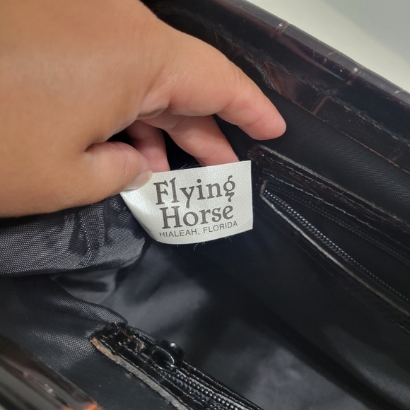 Vintage Leather Alligator Croc Embossed Doctor Bag - Picture 5 of 8